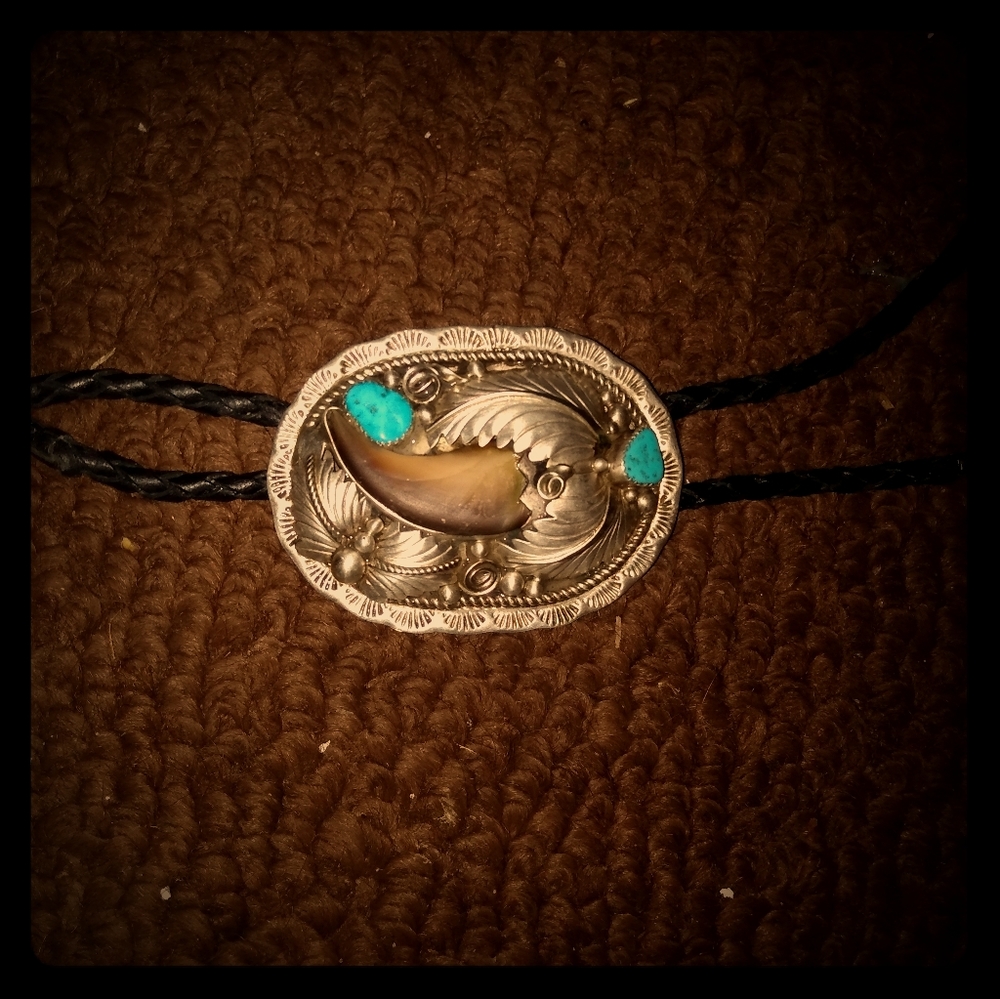 A Navajo turquoise and sterling silver pendent